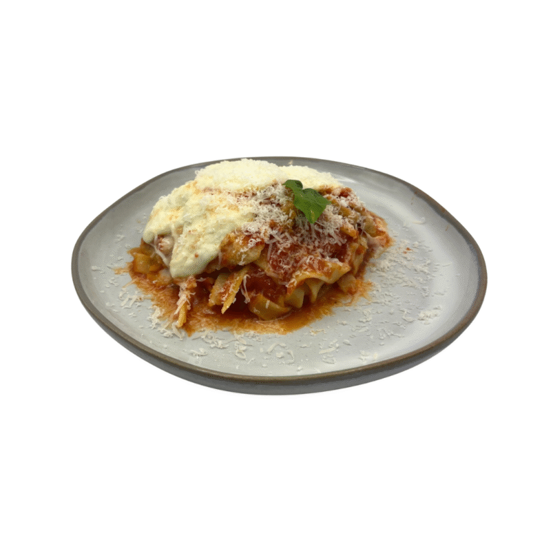 A Plate of Nonna's Pantry Authentic Traditional Italian Delicious Chicken Parmesan Pasta